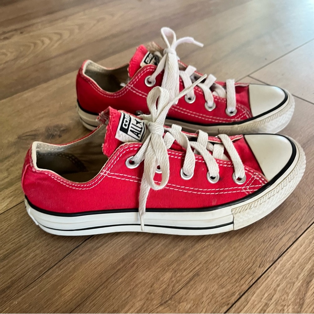 Red Converse Low Tops